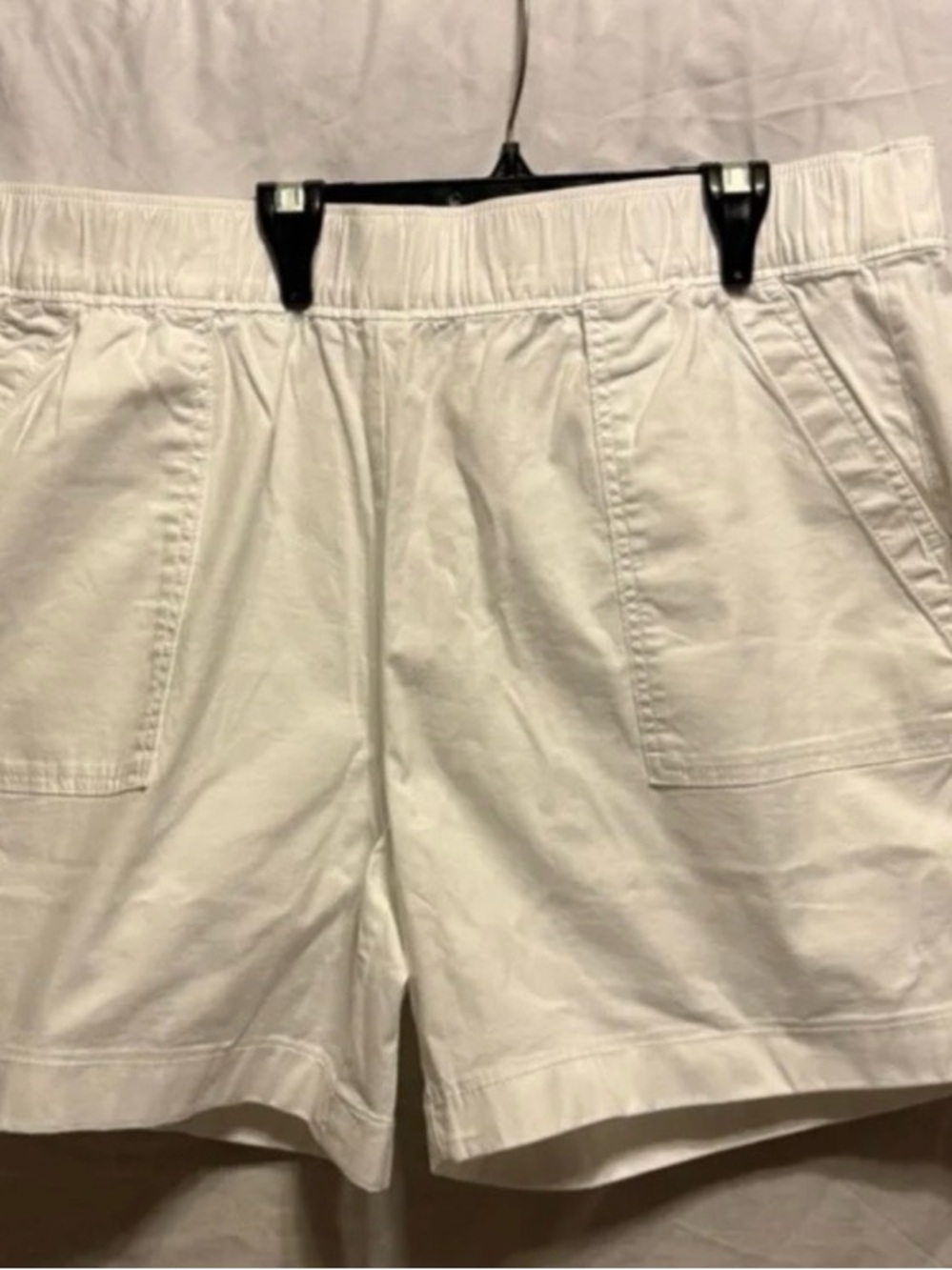 croft & barrow White Elastic-Waist Utility Shorts